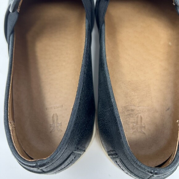 Womens Frye Ivy Slip On Black Leather Sneakers Loafers Sz 7.5 - Picture 6 of 8